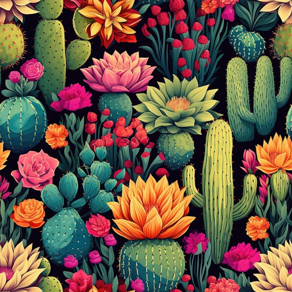 Midnight Cactus Bloom