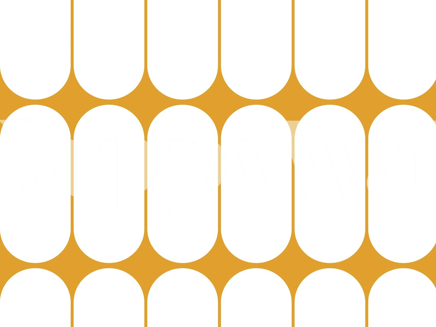 Round Bauhaus-tapet vist i et rum