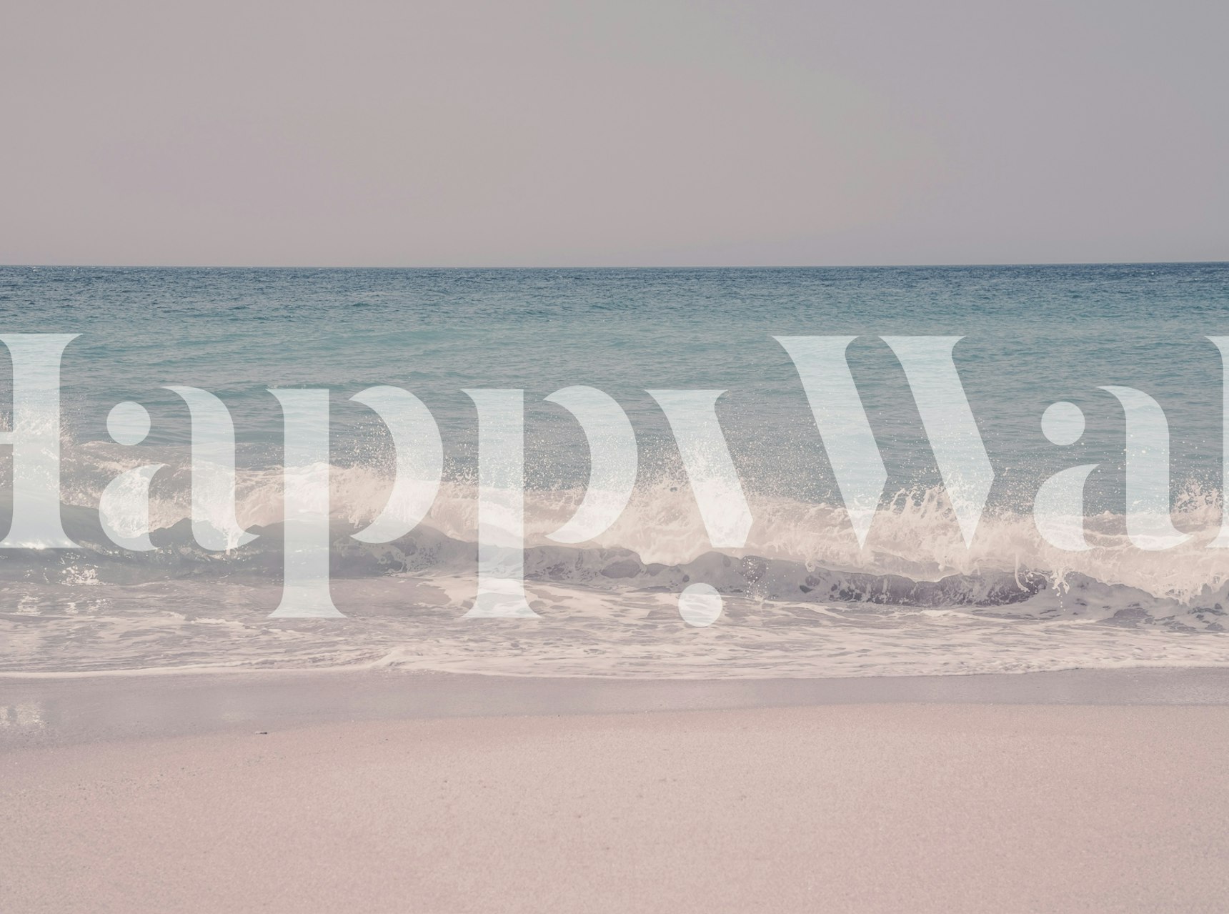 Fotomural Summer Beach Vibes con suaves olas y orilla arenosa