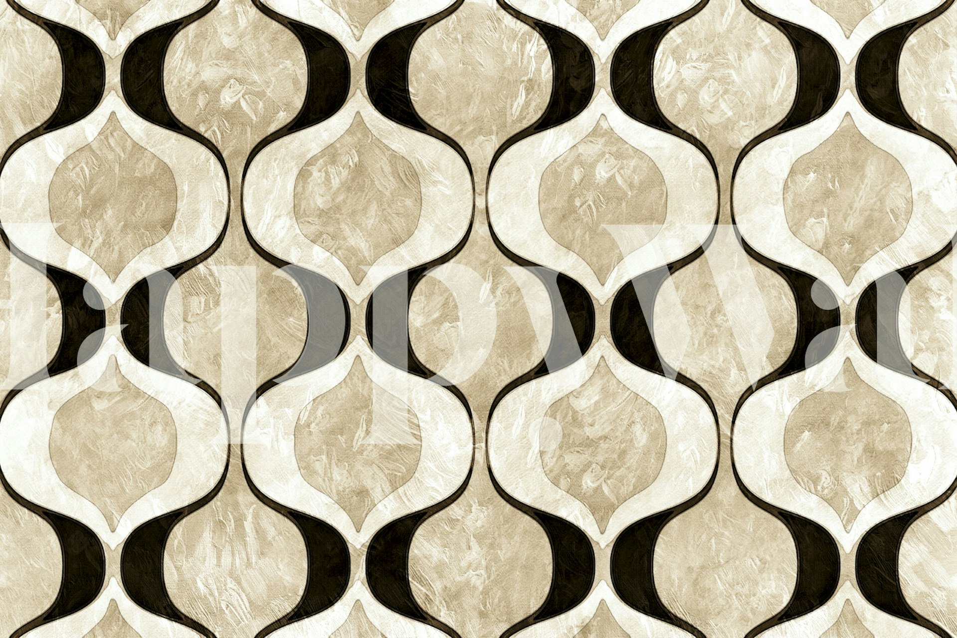 Ταπετσαρία Elegant Art Deco Luxury Design Gold σε δωμάτιο