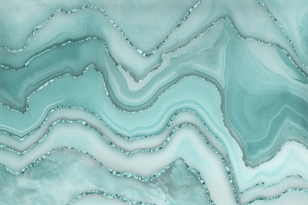 Elegant Marble Chic Turquoise Mint Glamour