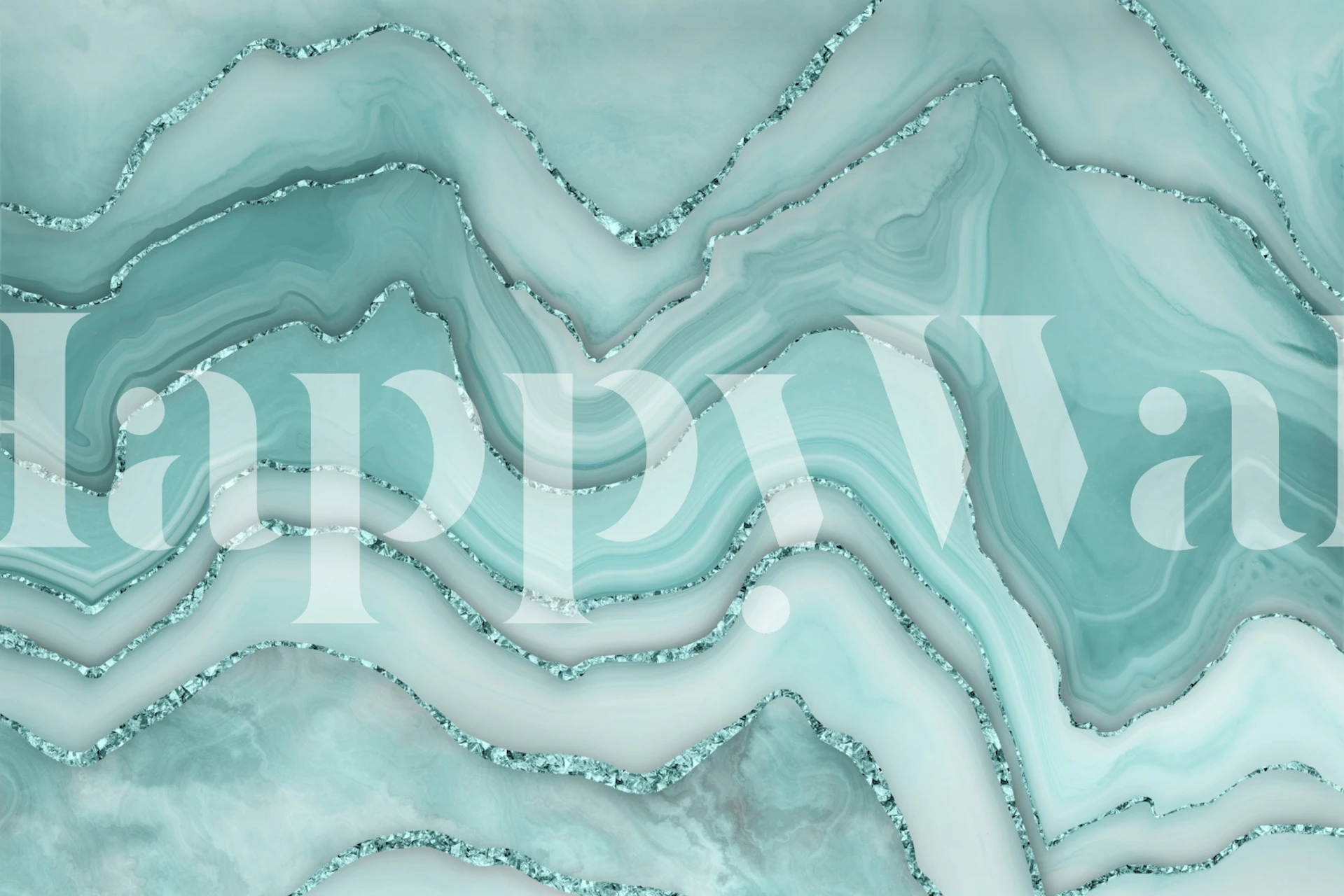 Elegante marmer chique turquoise munt behang