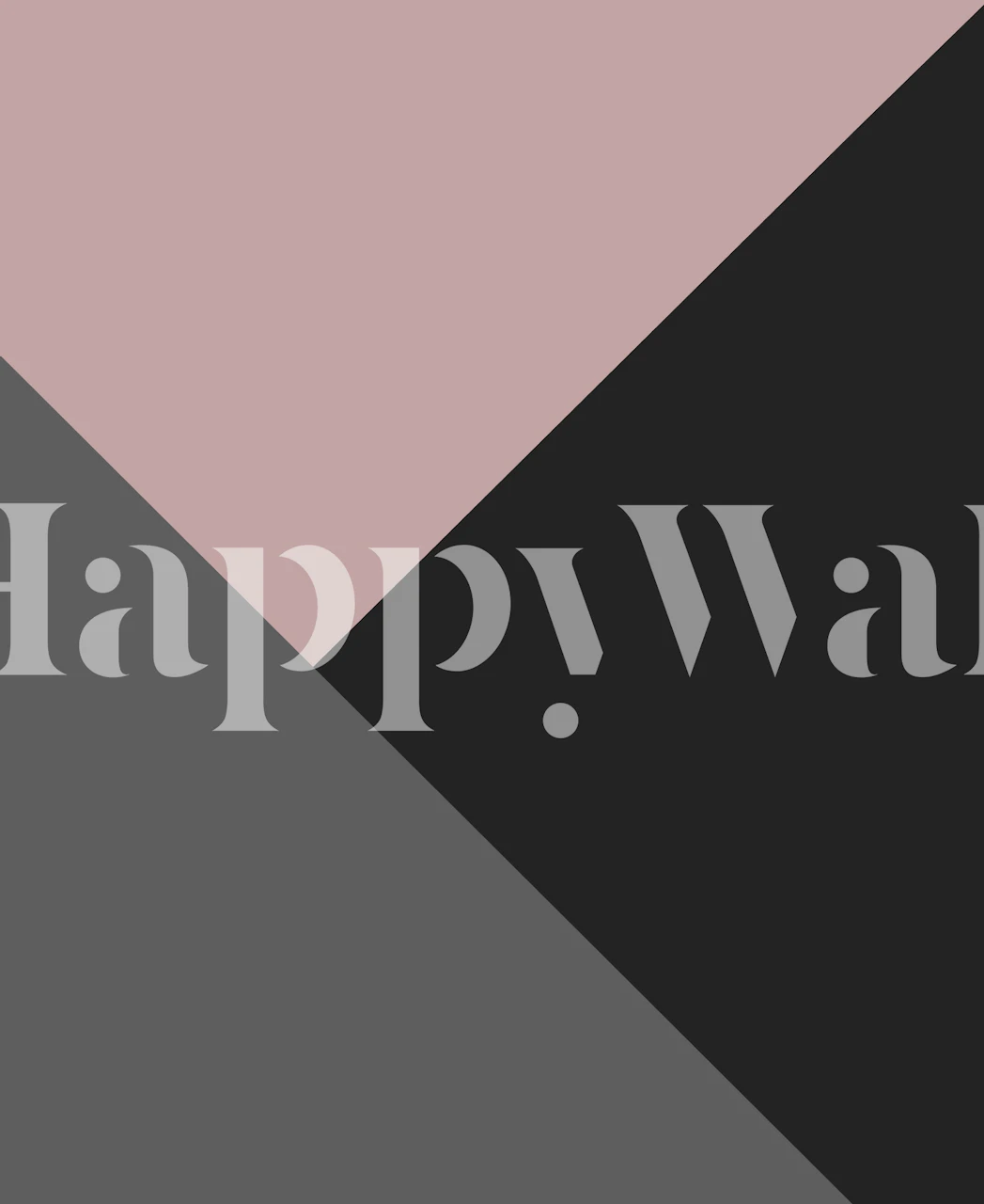 Geometric patterns in dusty blush, charcoal, and gray wallpaper.