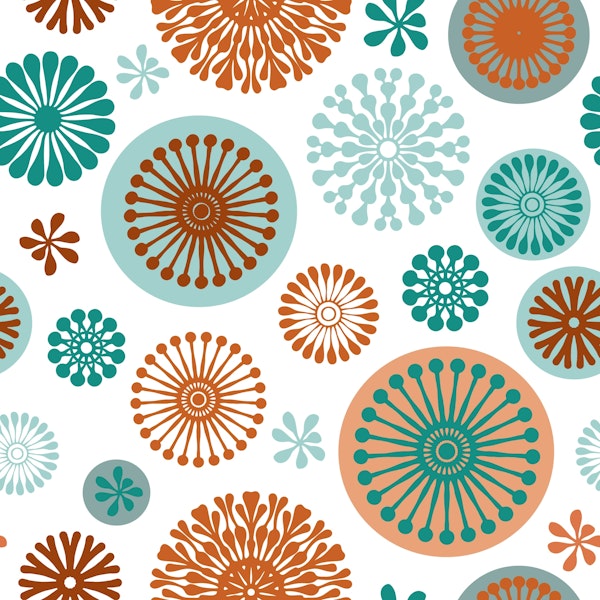 Retro Vibe Stylized Flowers