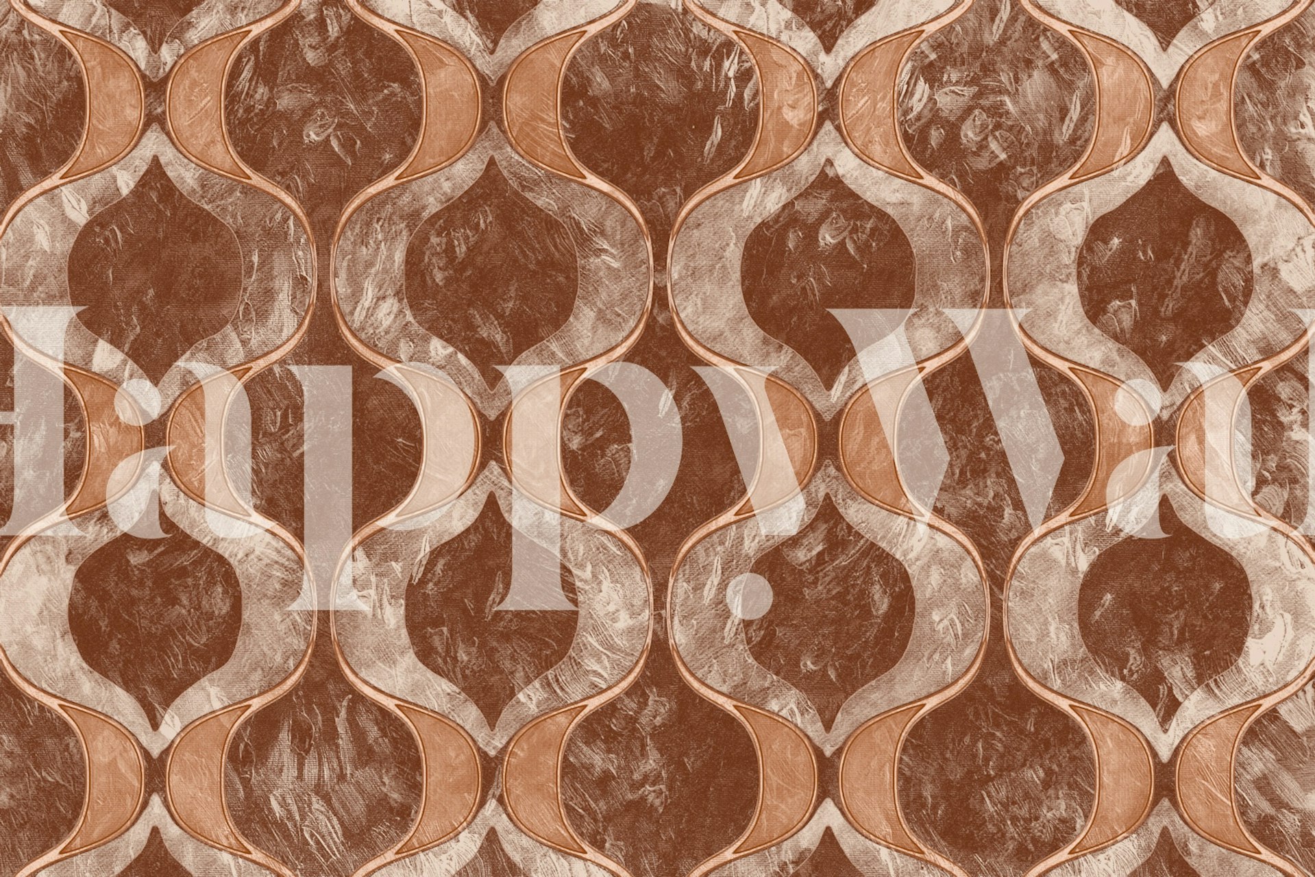 Retro Luxury Copper Metal wallpaper design