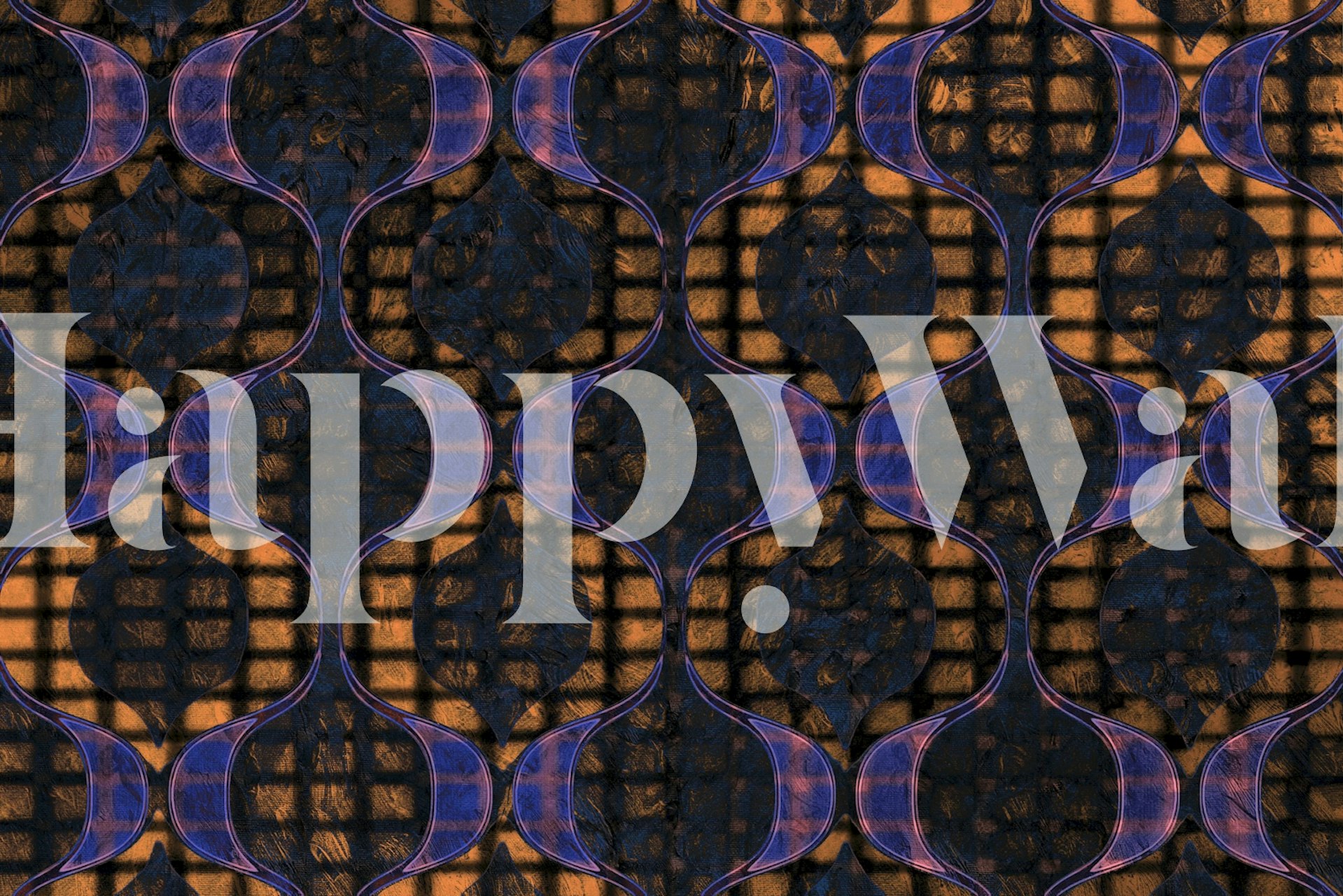 Moody Art Deco Elegance diseño de papel tapiz en una habitación