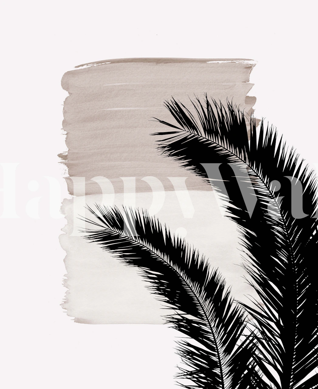 Palms Abstract Naturelle 1 wallpaper in a room