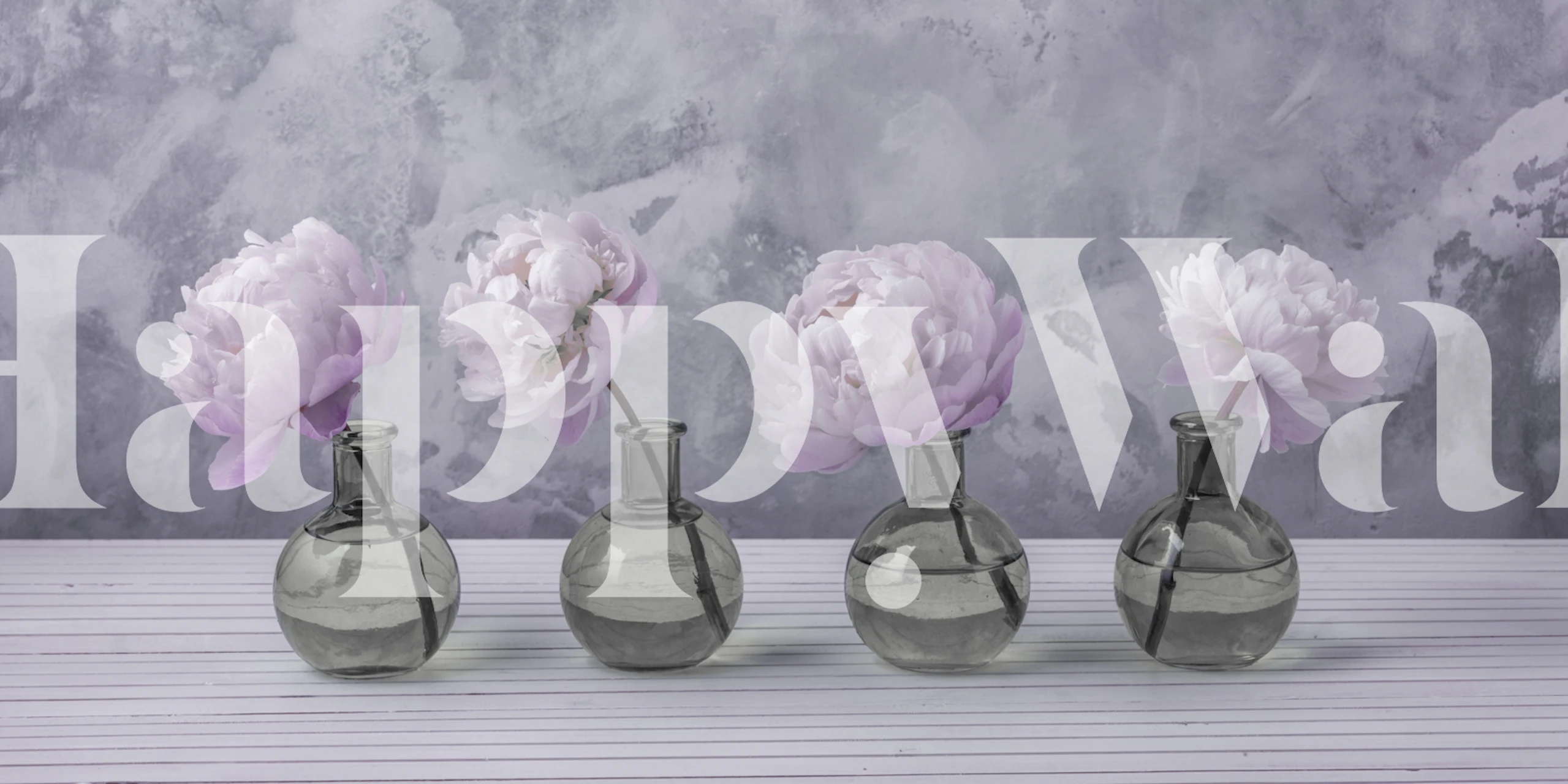 Peonies Galore wallpaper in a room