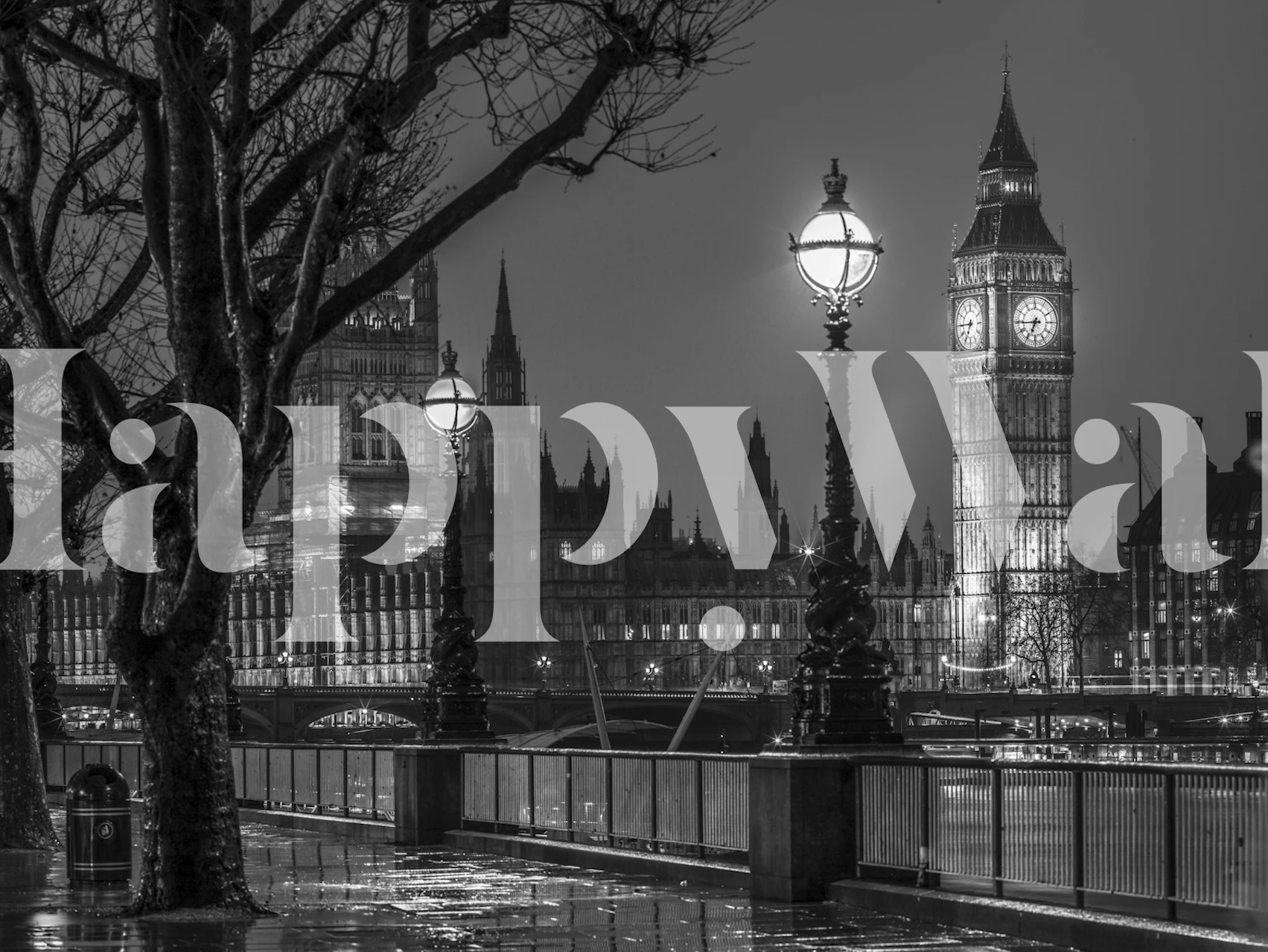 Nightfall Over London tapet i ett rum