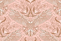 owl rosé bronze - bright academia damask ταπετσαρία