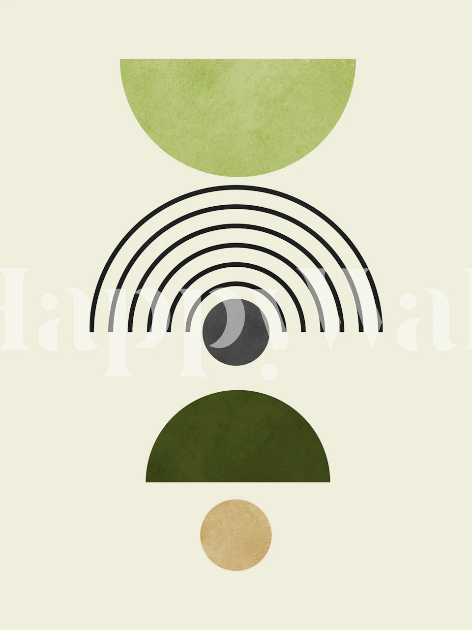 Lines and circles 82 carta da parati in una stanza