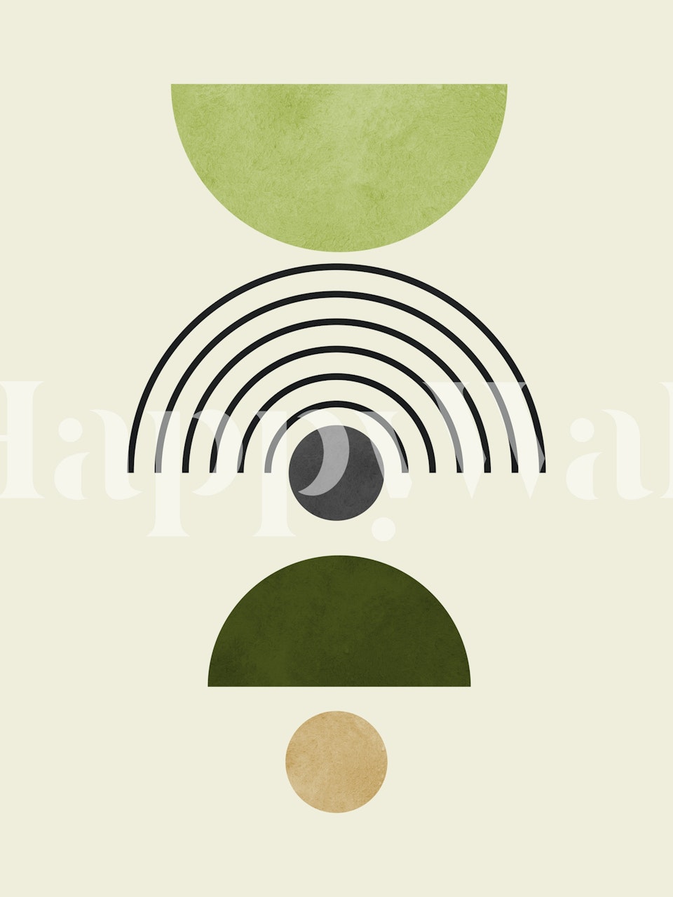 Lines and circles 82 wallpaper in a room