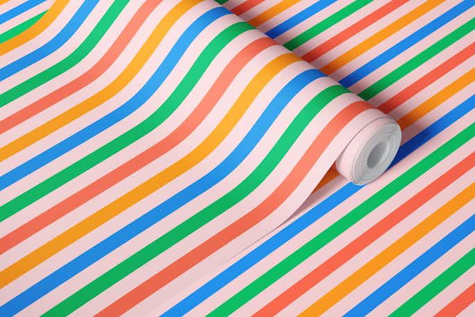 Colorful vertical stripeswallpaper roll