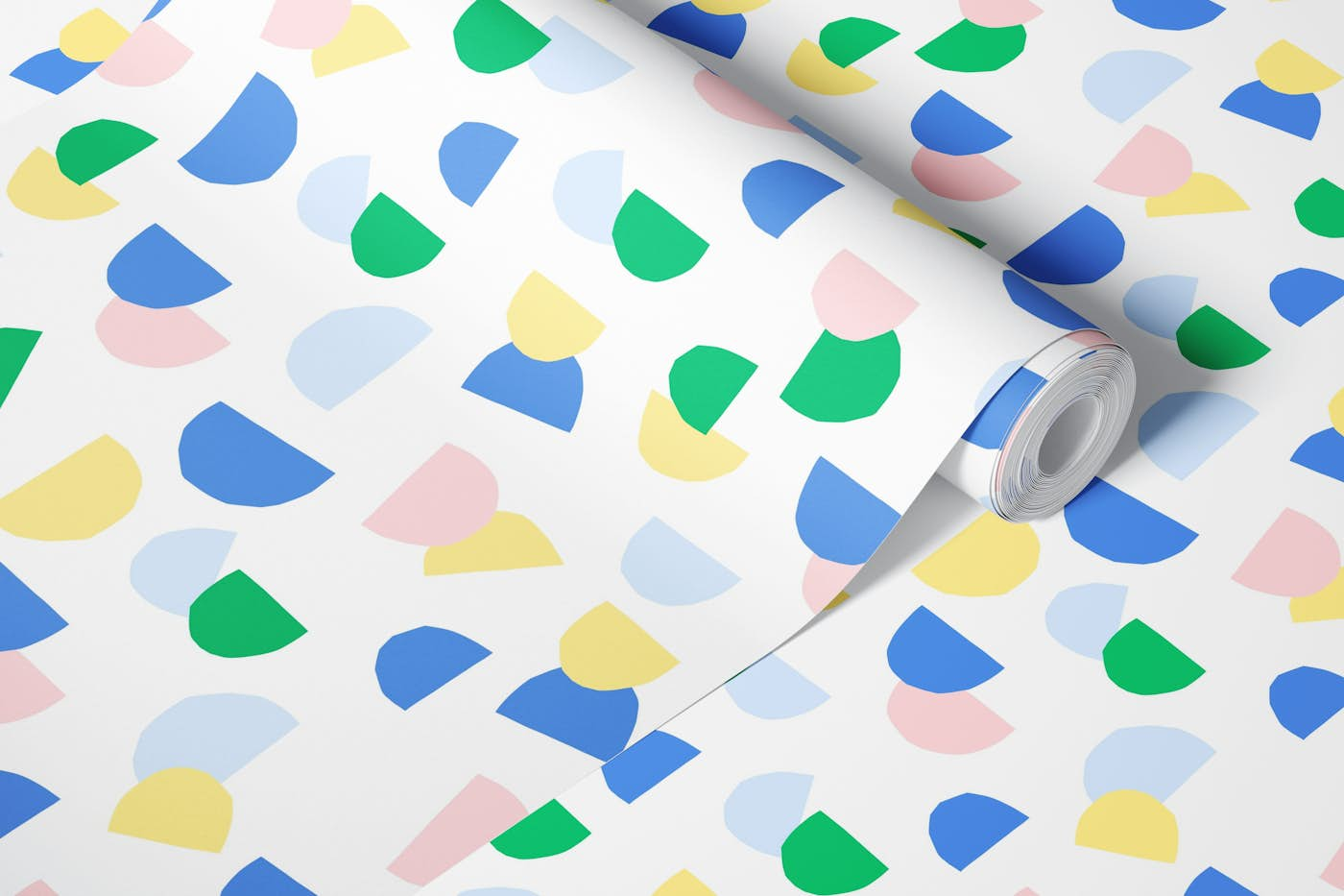 Playful shapes wallpaper roll