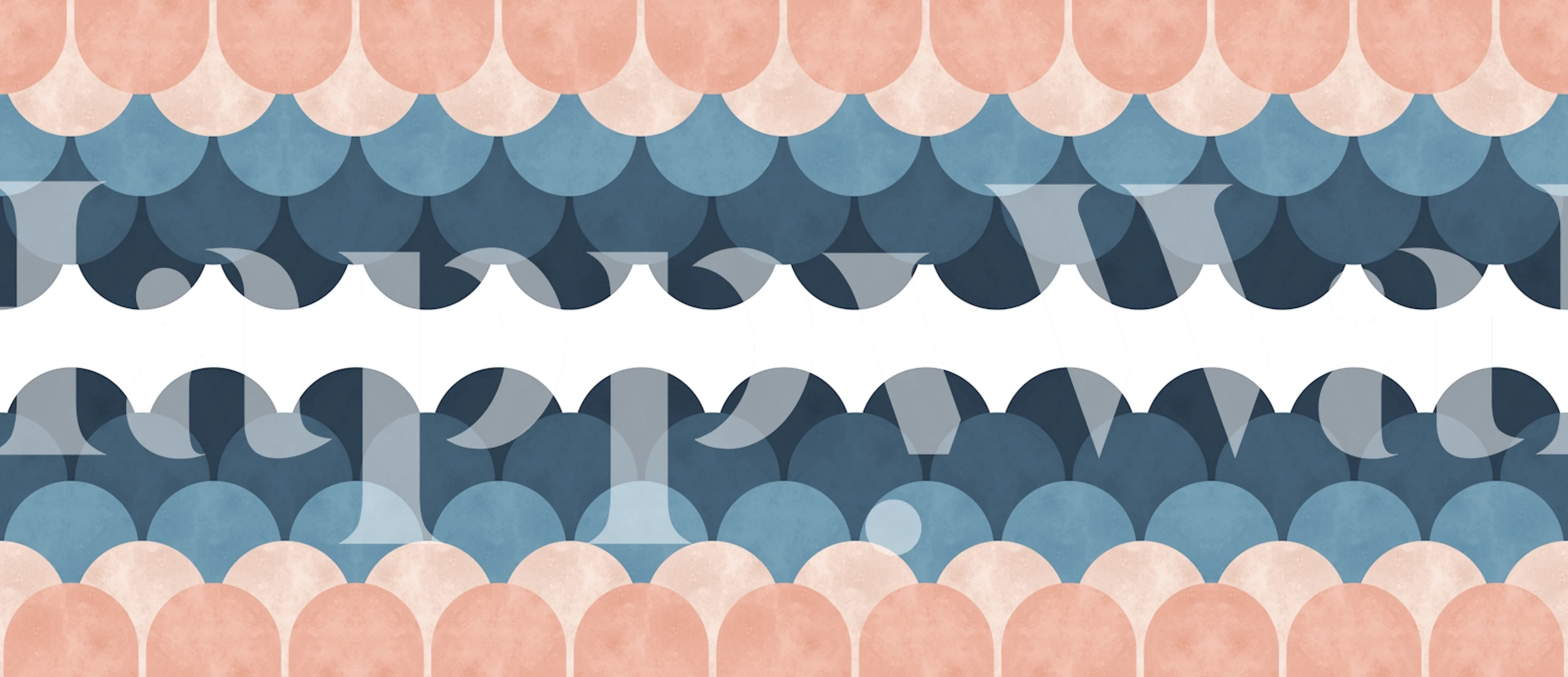 Lines and circles wallpaper in a modern room