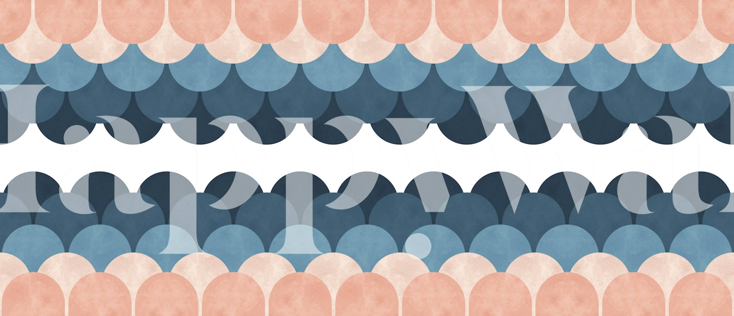 Lines and circles wallpaper in a modern room