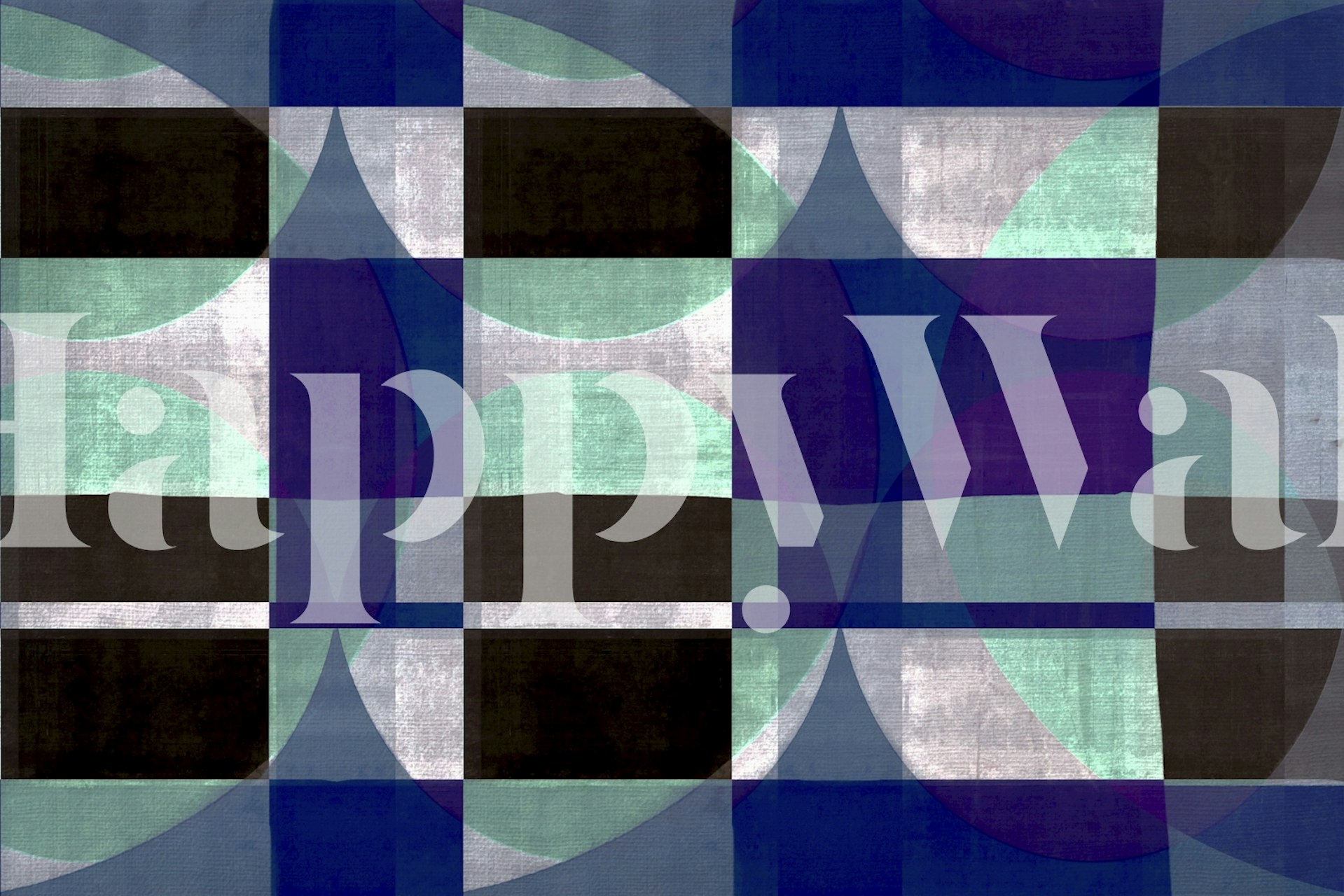 Retro Mid Century Bauhaus wallpaper design