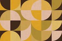 Yellow Mid Century Bauhaus Geometry wallpaper