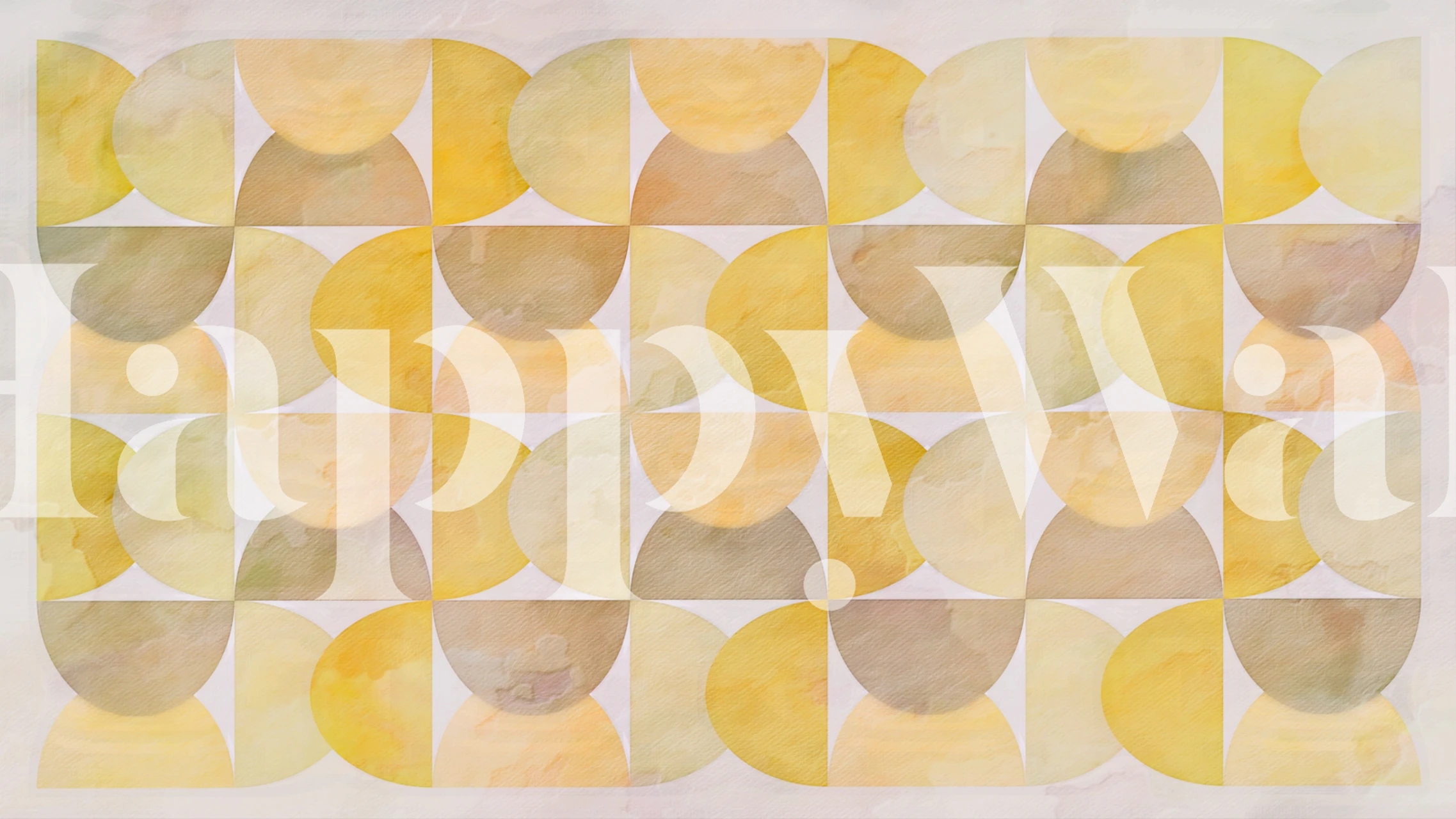 Tapeta Mid Century Sunshine w pokoju