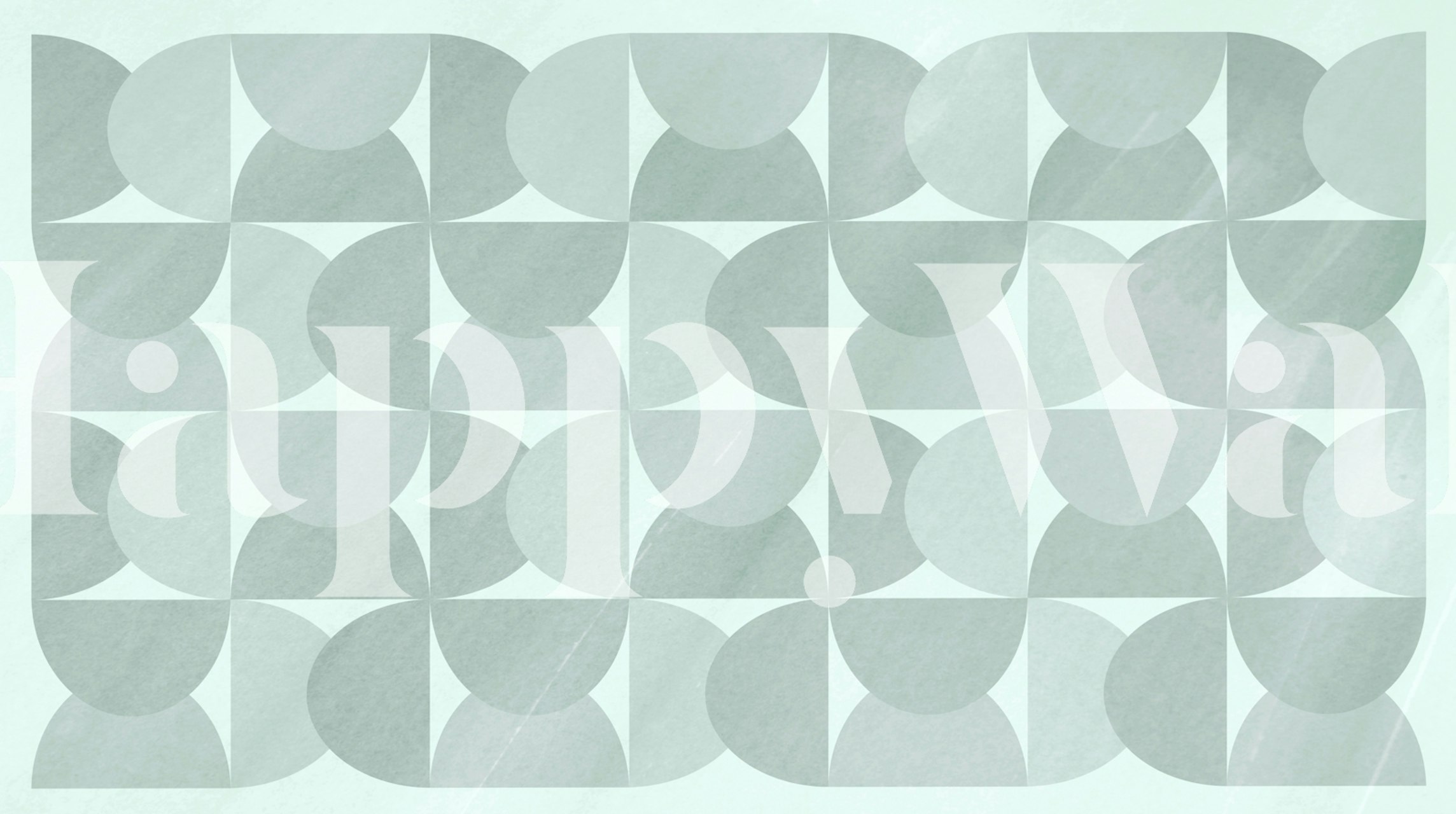 Geometric Mid-Century Shapes tapetti huoneessa