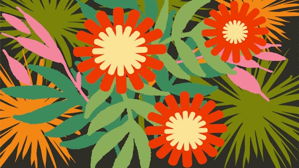 70s California Summer Flowers