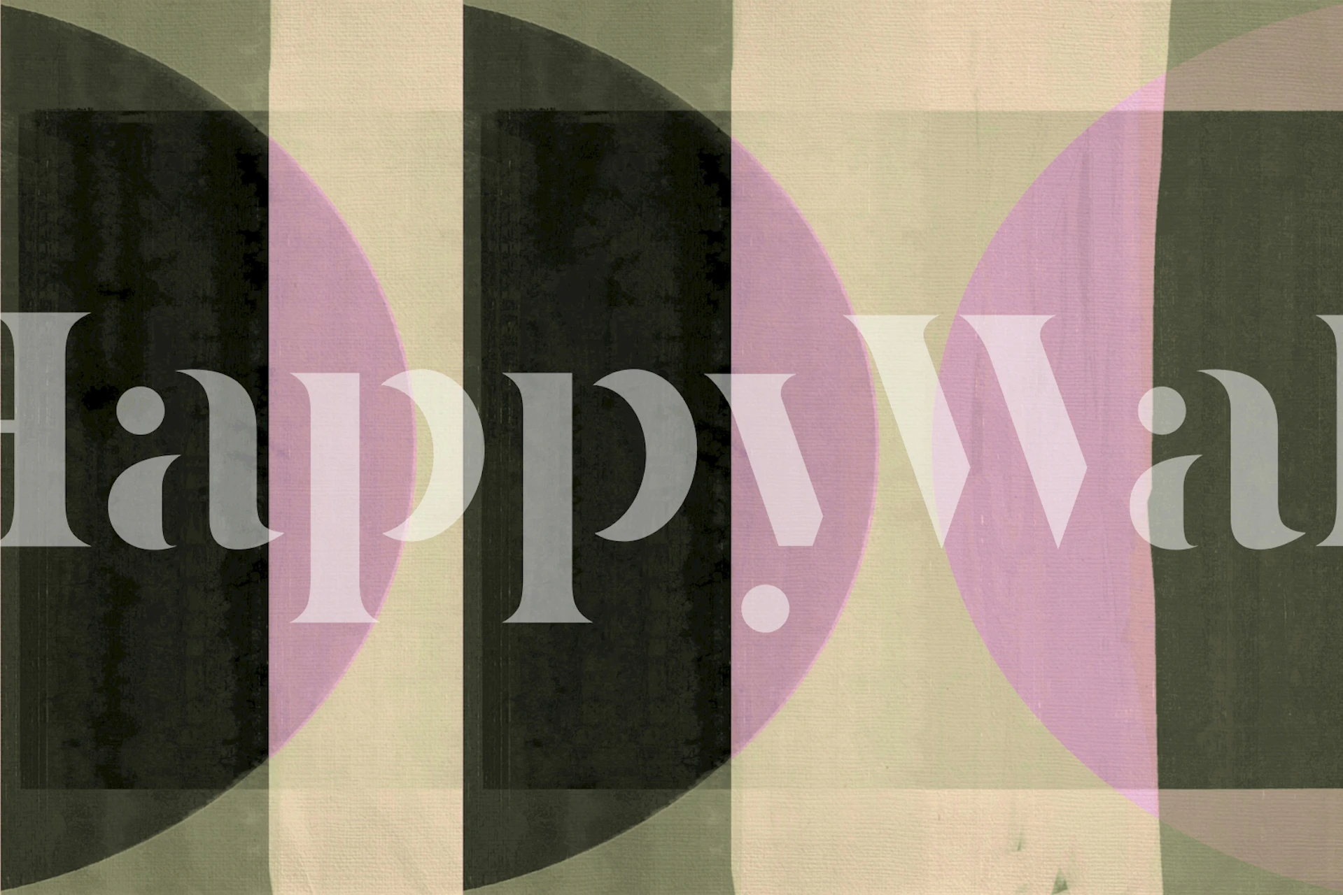 Geometric patterns in pink and black circles and stripes wallpaper