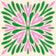Modern Symmetry Petals - Green and Pink