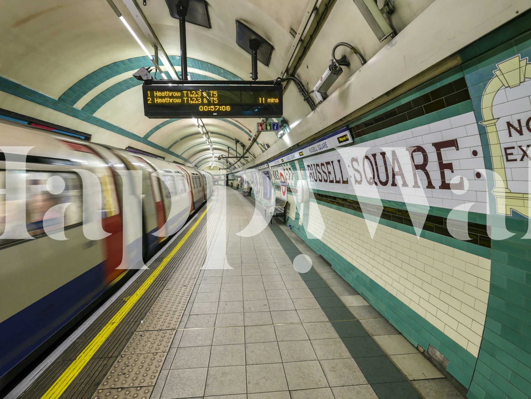 Underground concourse wallpaper in a modern room