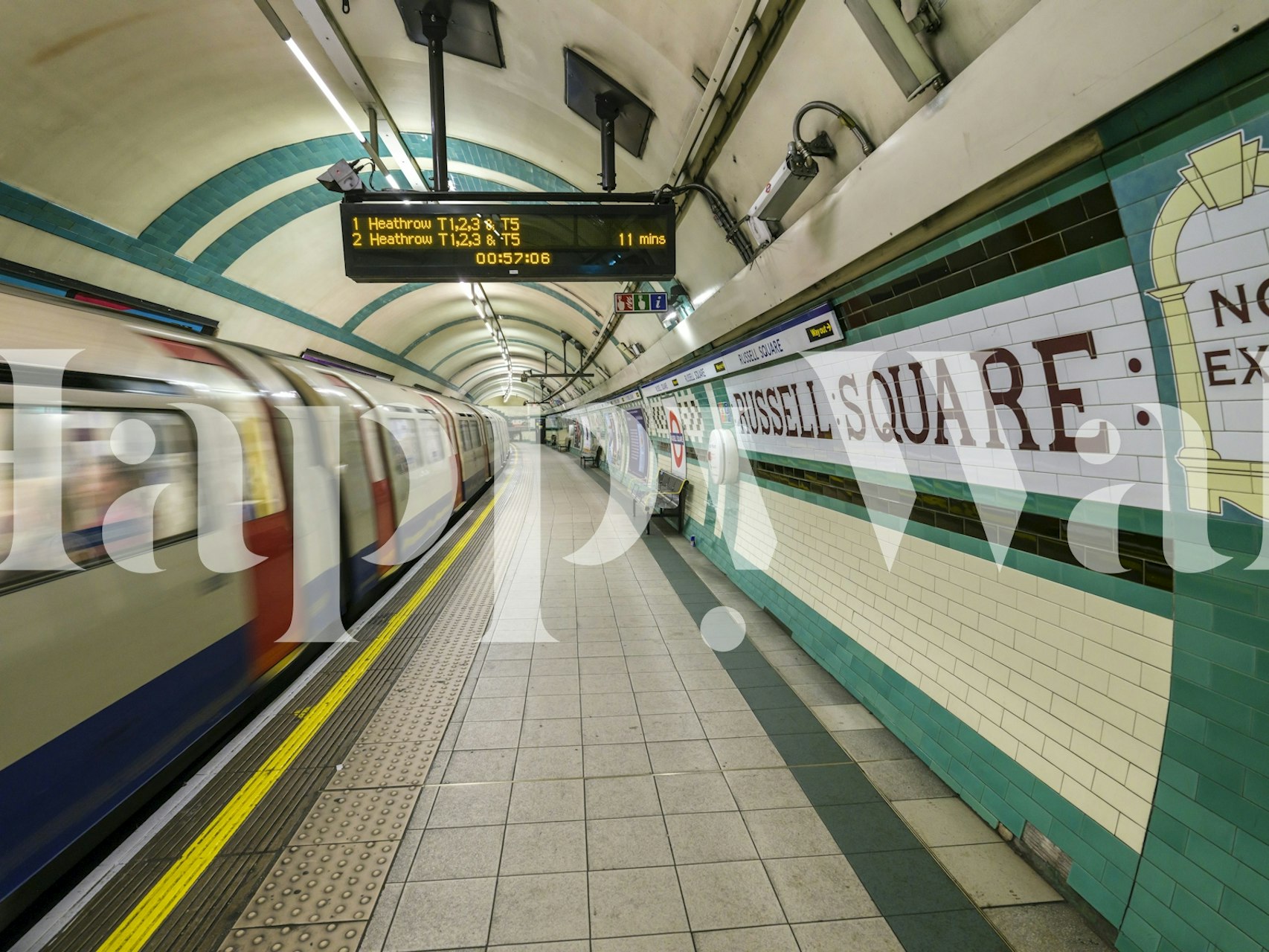 Underground concourse wallpaper in a modern room