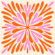Modern Symmetry Petals - Orange and Pink