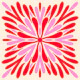 Modern Symmetry Petals - Red and Pink