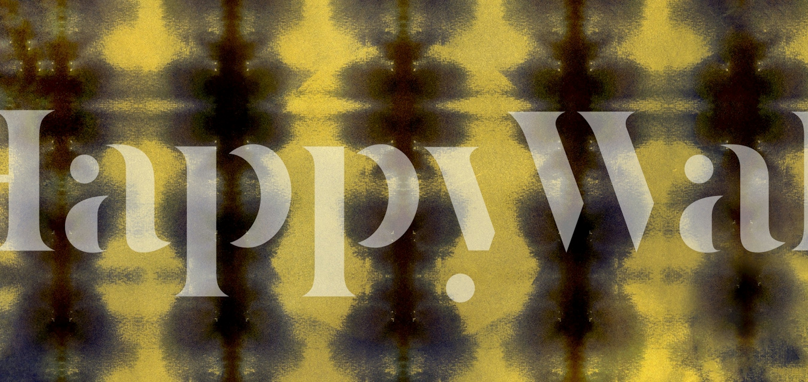 Moody watercolor abstract patterns in yellow and dark shades wallpaper
