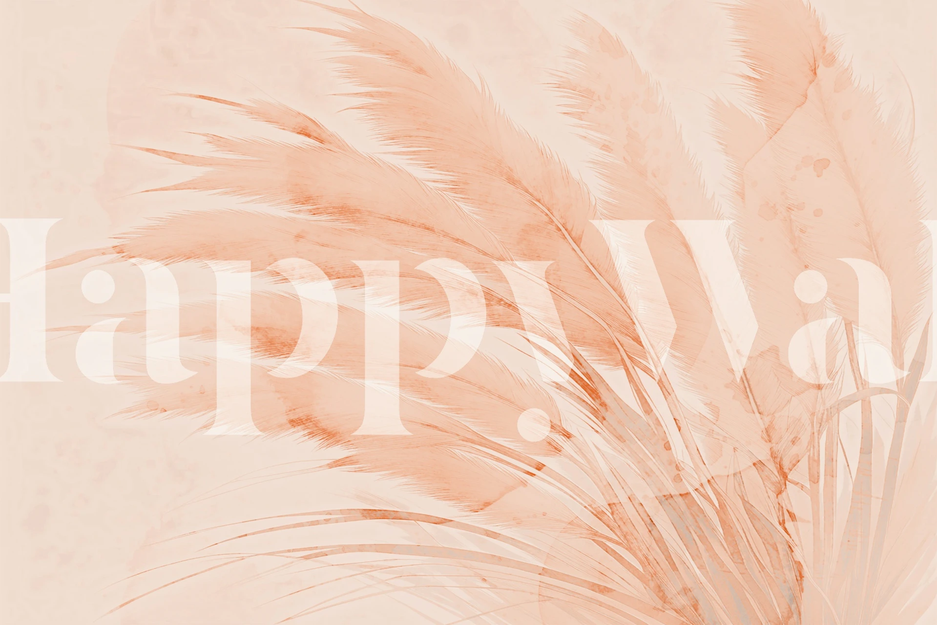 Meditative Pampas Grass wallpaper in a room