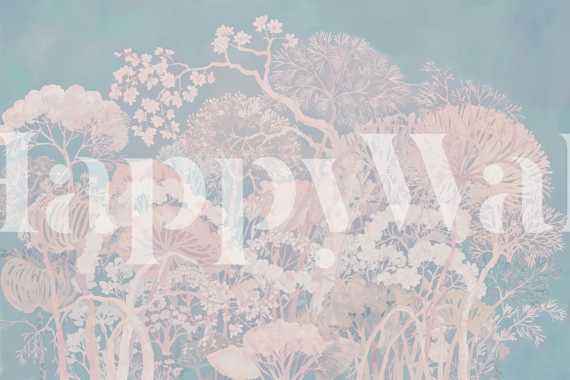 Modern Wabi Sabi Grass tapetti huoneessa