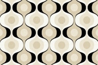 Neutral Tan Black Retro Luxury Pattern wallpaper