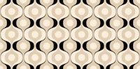Neutral Tan Black Retro Luxury Pattern tapete
