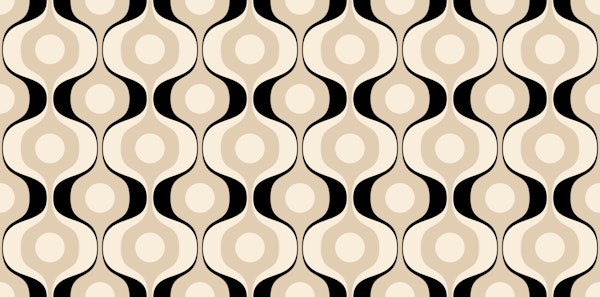 Neutral Tan Black Retro Luxury Pattern