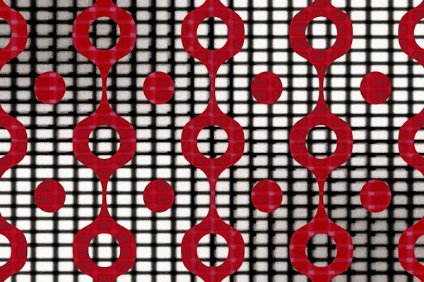 Retro Geometry Red Black White