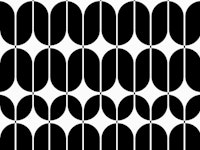 Minimal Mid Century Bauhaus Black White papel de parede