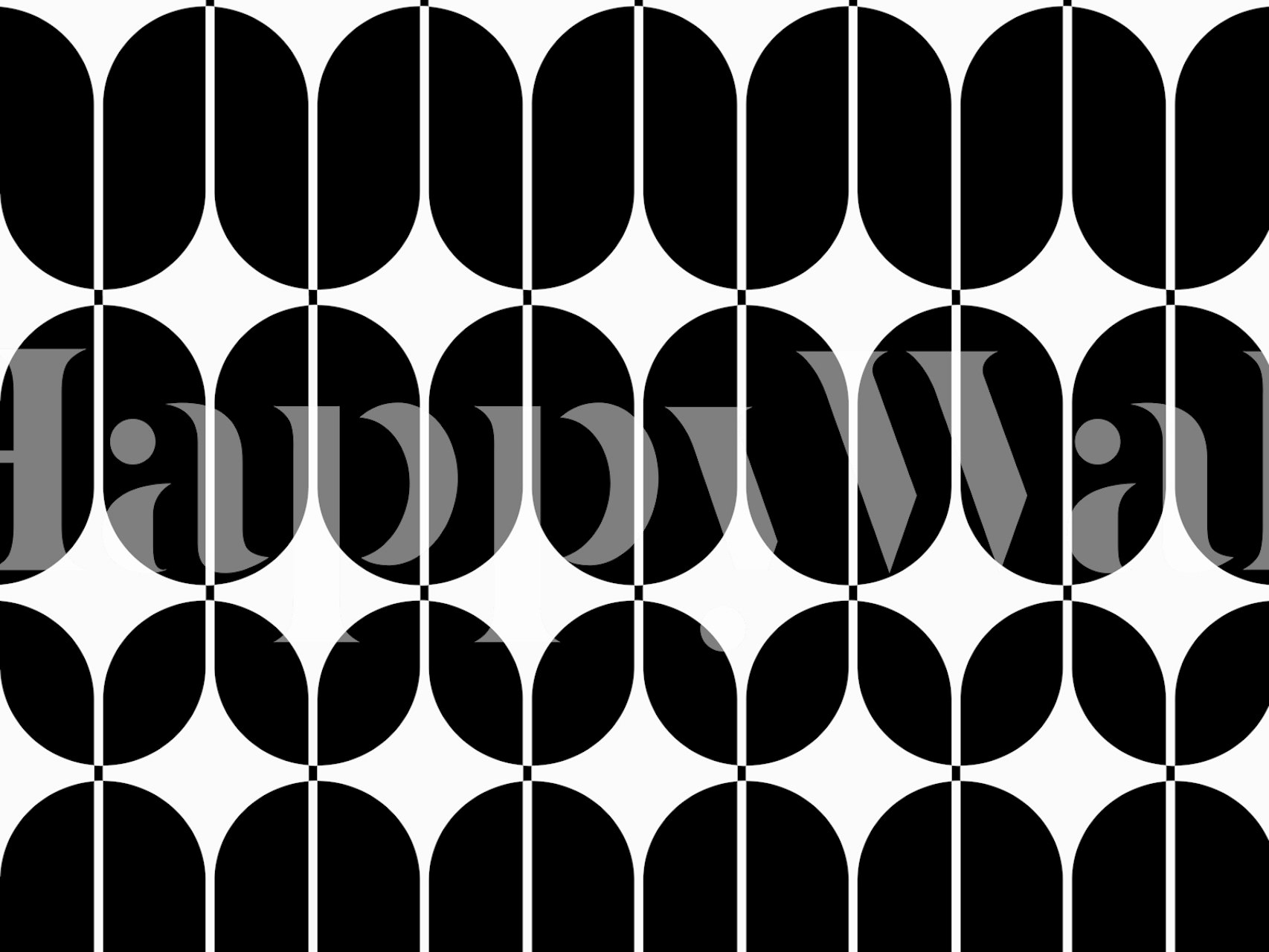 Musta ja valkoinen mid-century suunnittelu