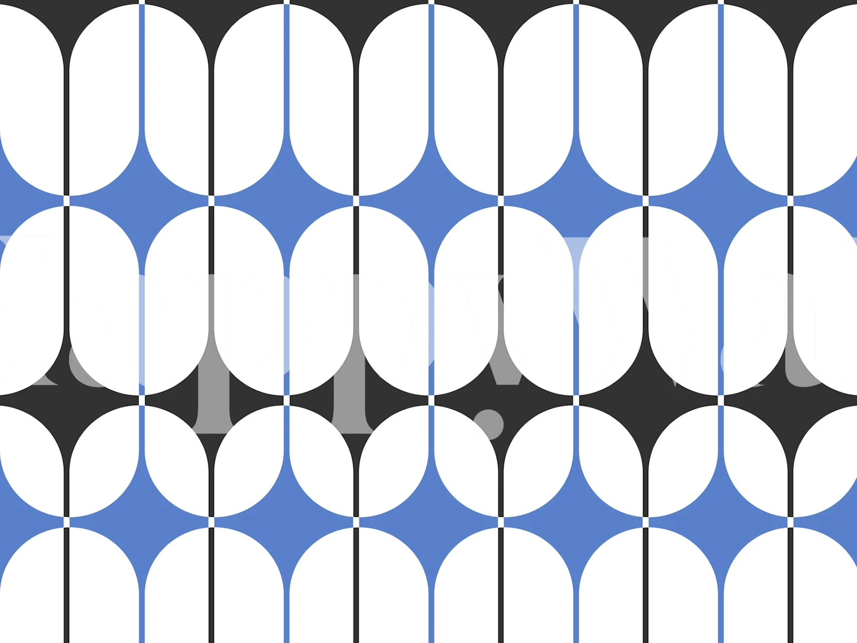 Mid-Century Modern Star Vibes wallpaper in a room