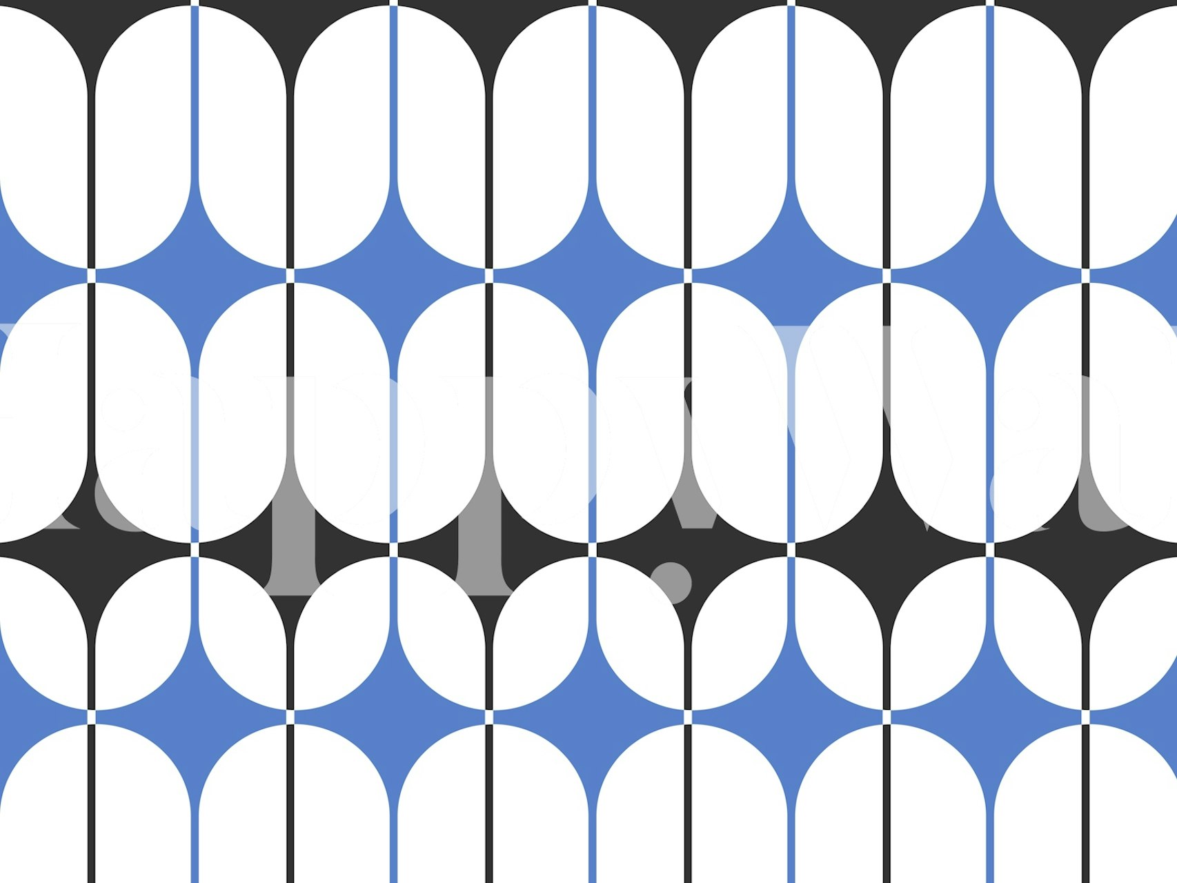 Mid-Century Modern Star Vibes tapetti huoneessa