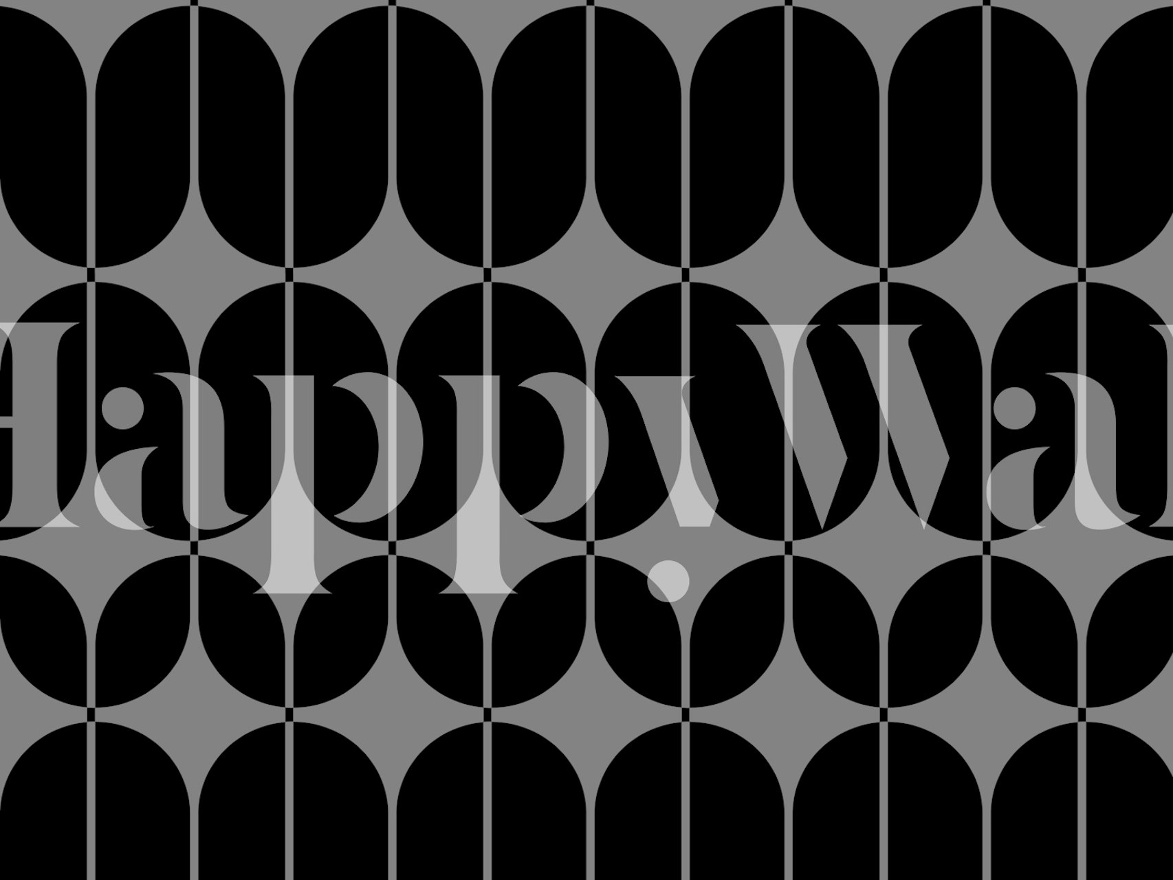 Geometric shapes in black and gray pattern wallpaper