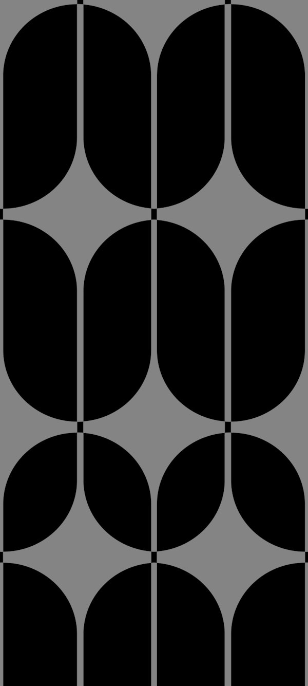 Gray Black Mid-Century Modern Geo