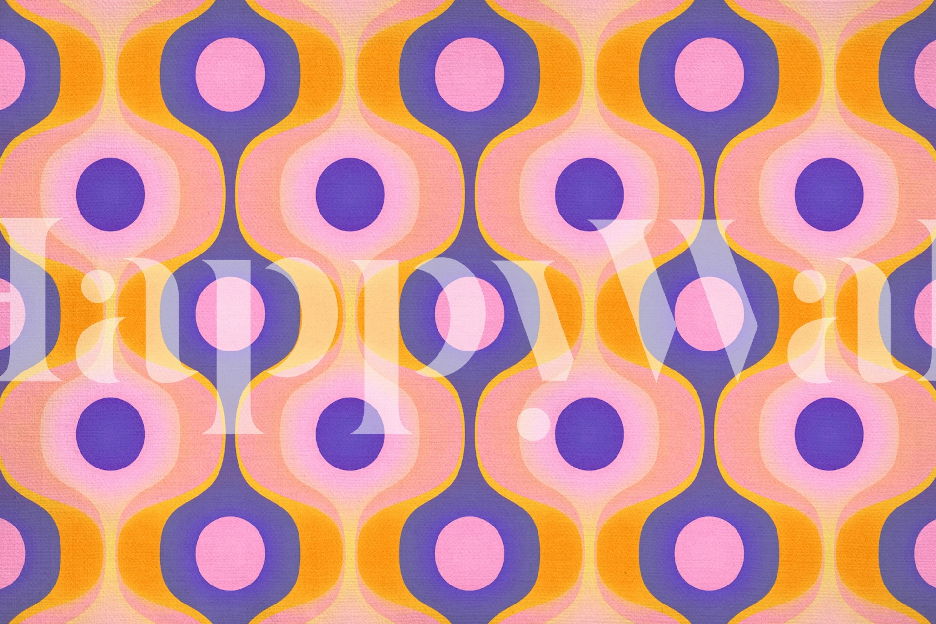 Colorful geometric pattern in pink, purple, and orange wallpaper