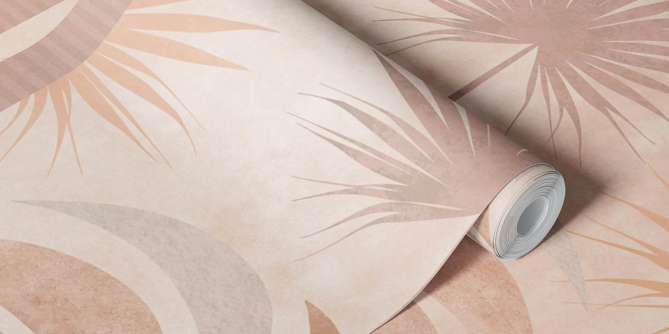 Calm Oasis Palm Tree papel tapiz en una habitación