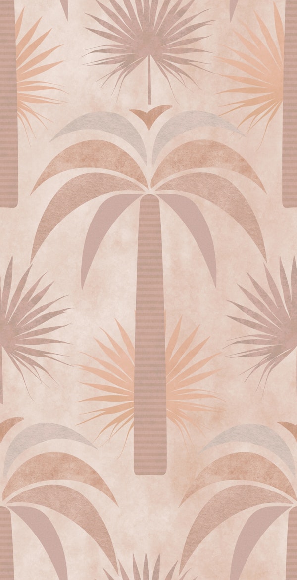 Calm Oasis Palm Tree Reverie Peach
