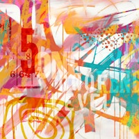 Modern Multicolor Mixed Media Typography Art wallpaper