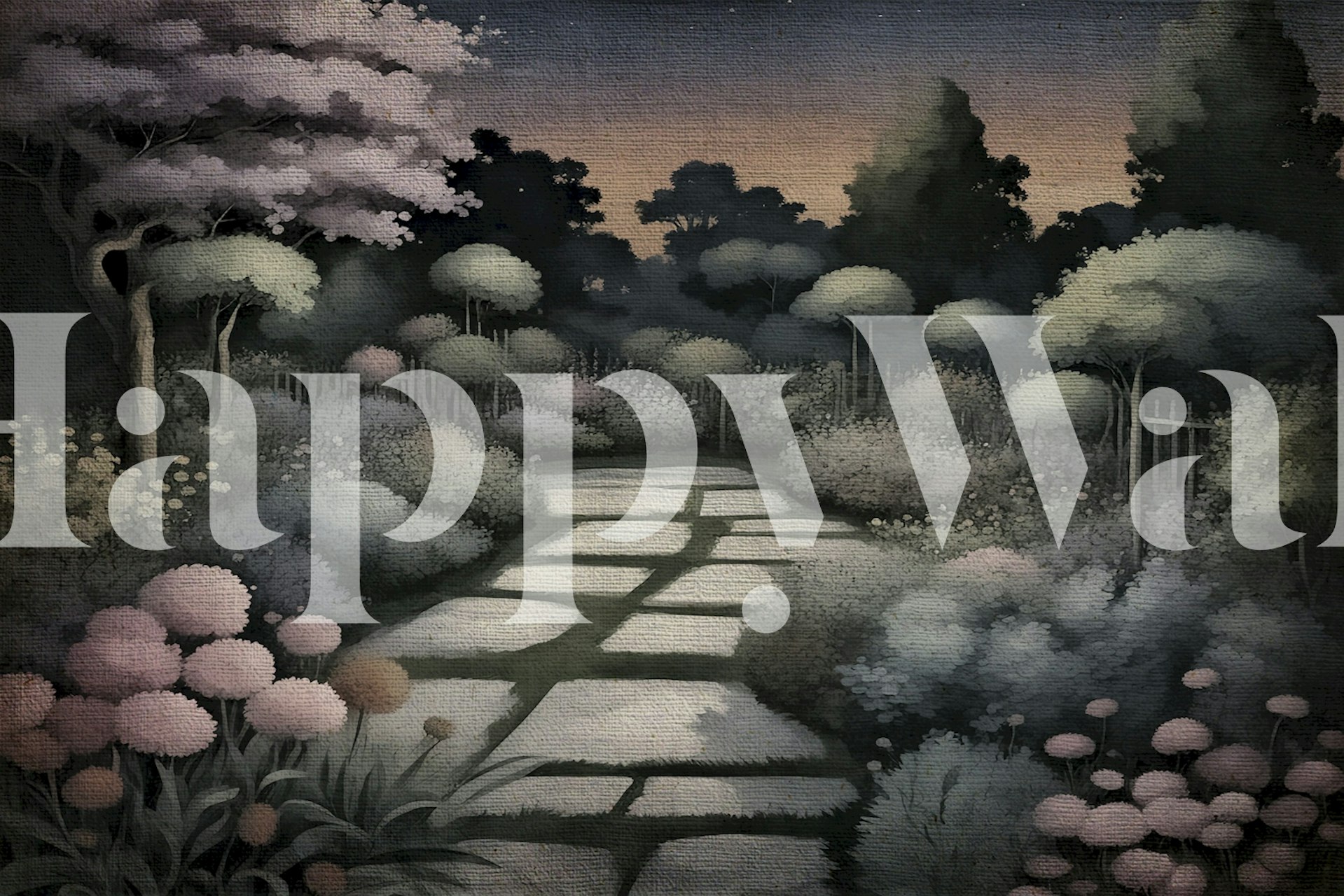 Moody Midnight Flowers tapeta w pokoju