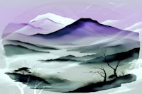 Misty Midnight Mountains papiers peint